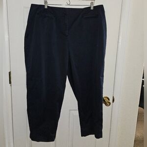 Womens Talbots Plus Size 22W Navy Blue Pants